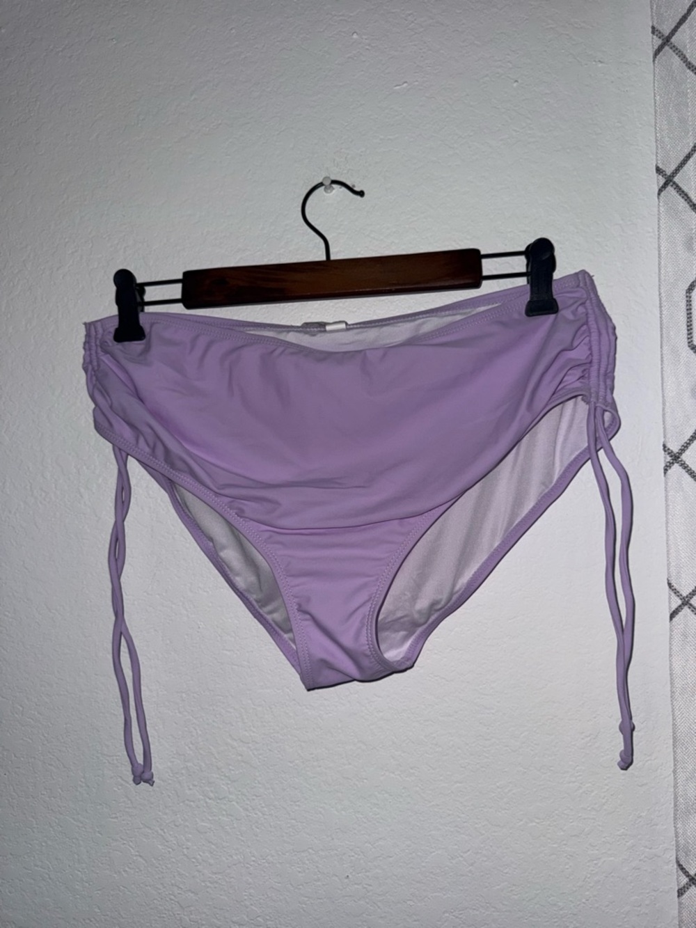 Lilac Ruched Side Bikini Bottoms
